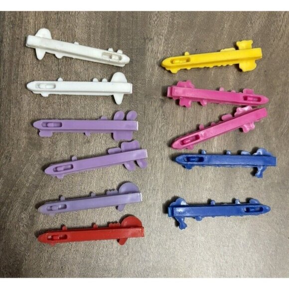 Vintage 80s Days of the Week plastic hair barrettes, Lot Of 11 - Picture 7 of 7